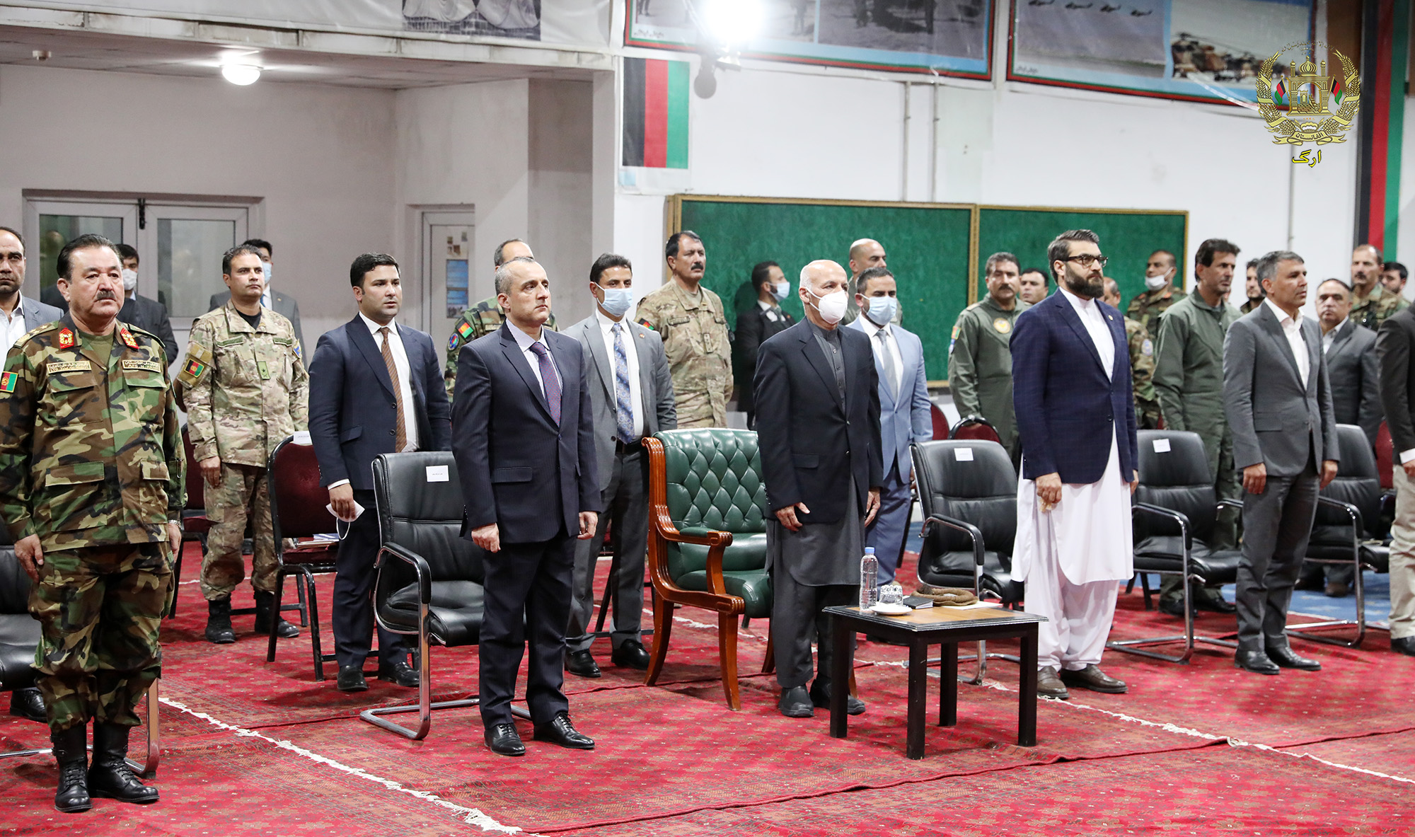 جمهور رئیس محمد اشرف غني د افغانستان د هوایي قواوو قول اردو څخه لیدنه وکړه.