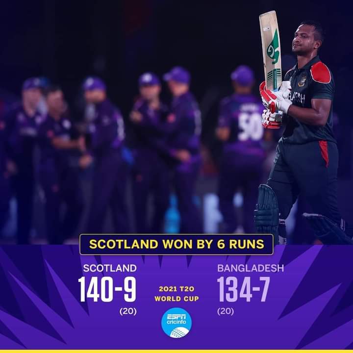 سکاټلنډ لوبډلې بنګله دیش ته په لومړۍ لوبه کې ماتې ورکړه